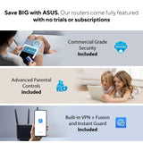 ASUS ZenWiFi Whole-Home Dual-Band Mesh WiFi 6 System XD6 White - 2 Pack, Cove...