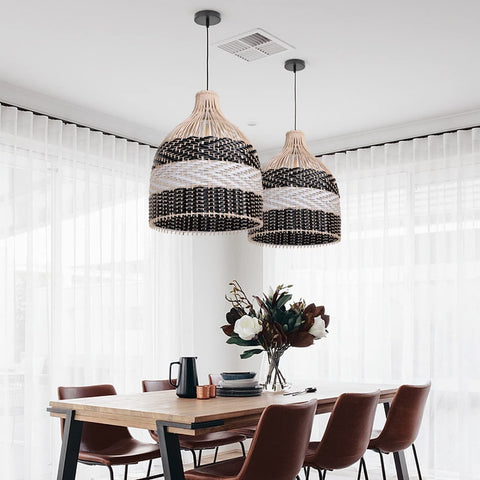 Rattan Pendant Light for Kitchen Island,Ceiling Lighting Fixtures Hanging Lam...