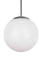 Generation Lighting 6024EN3-04 Hanging Globe One Light Pendant, Satin Aluminu...