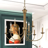 Livex Lighting 42687-91 9 Light Brushed Nickel Chandelier 30"L x 30"W x 27"H