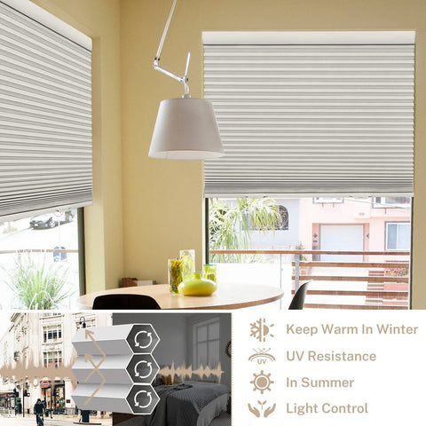 Keego Cordless Cellular Shades Blackout Honeycomb Blinds Window Blinds & Shad...