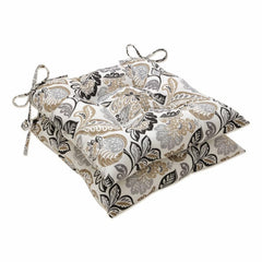 Pillow Perfect Floral Indoor/Outdoor Chair Seat Cushion with Ties, Tufted, We...