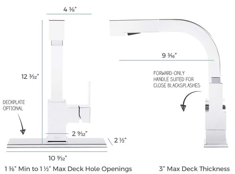 Pfister LG534-LPMC Arkitek Kitchen Faucet with Pull-Out Sprayhead, Polished C...