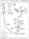 Westbrass Sch. 40 ABS 35 in. Cable Drive Bath Waste - Ball Joint Head, Polish...