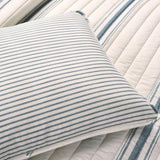 Lush Decor Comforter Farmhouse Stripe, Full/Queen, Blue 3 Quilt