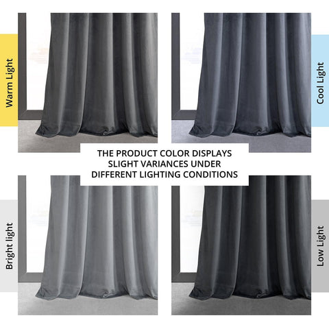 HPD Half Price Drapes Velvet Blackout Curtains/Drapes - 96 Inches Long 1 Pane...