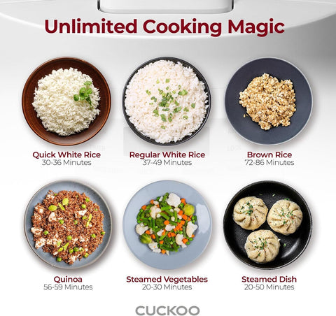 CUCKOO 6-Cup / 1.5 Qt. (Uncooked) Micom Rice Cooker and Warmer, Steamer...