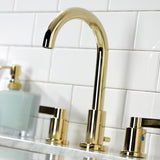 Kingston Brass FSC8922NDL NuvoFusion Widespread Bathroom Faucet Pop-Up, 5-3/8...