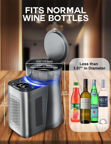 Electric Wine Chiller - Portable Wine Chillers for Bottles 750ml - Rapid Sing...