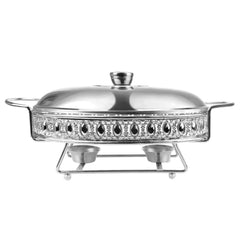 Stainless Steel Chafing Dish Buffet Set Oval Chafing Food Pan with Covers Buf...