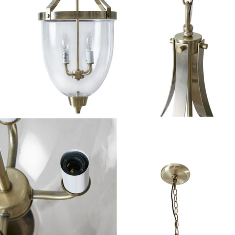 MARTHA STEWART Camden Farmhouse Chandeliers for Bedrooms, Adjustable Chain Di...