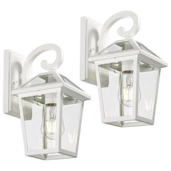 Outdoor Light Fixtures Wall Mount, Waterproof Exterior Wall Lanterns with Gla...