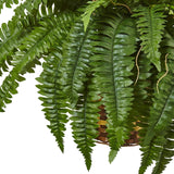 Nearly Natural Boston Fern Hanging Basket Green 29 x 29 x 29