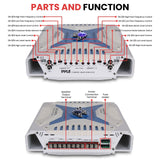 Pyle Hydra Marine Amplifier - Upgraded Elite Series 1000 Watt 4 Channel Bridg...