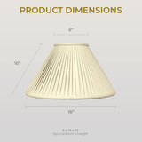 Royal Designs BS-727-16LNTP Coolie Empire Side Pleat Basic Lamp Shade, Linen/...