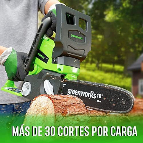 Greenworks 24V 10" Cordless Chainsaw, 2.0Ah Battery and (2.0Ah) Gen 1