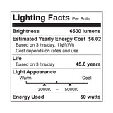 Euri Lighting EUD4-50W103sw-W, Linkable 4FT Dual CCT Tunable Linear Up/Down L...