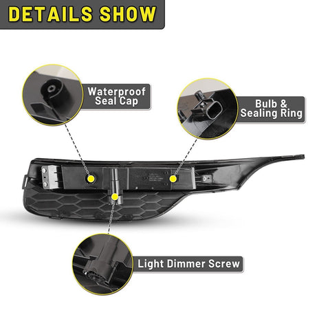 AUTOWIKI Fog Lights LED for 2016 2017 Honda Accord 4 Door Sedan 4Dr Lamp OEM ...
