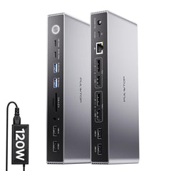 Displaylink Docking Station, PULWTOP USB C DisplayLink Dock Dual Displays for...