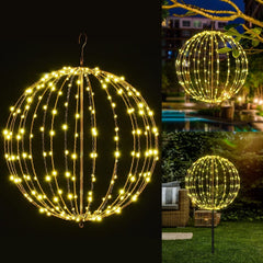 Christmas Ball Light Sphere, 20IN 200LED Hanging Tree Light and Pathway Light...