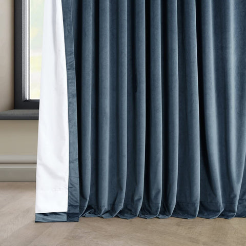 HPD Half Price Drapes Heritage Plush Velvet Curtains 96 Inches Long Room Dark...