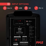 Pyle Bluetooth Karaoke PA Speaker - Indoor / Outdoor Portable Sound System wi...