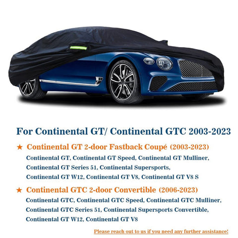 Car Cover Compatible with Bentley Continental GT/Continental GTC 2003-2023, W...