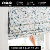 Eclipse Evangeline Botanical Roman Shade for Windows, Cordless 100% Blackout ...