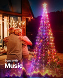 9Ft Lighted Christmas Tree Outdoor, Smart LED Christmas Cone Tree Light, DIY ...