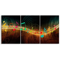 Music Wall Art for Bedroom, PIY Modern Musical Note Canvas Prints, Beautiful ...