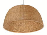 KOUBOO 1050031 Wicker Dome Shaped Pendant Lamp, Natural