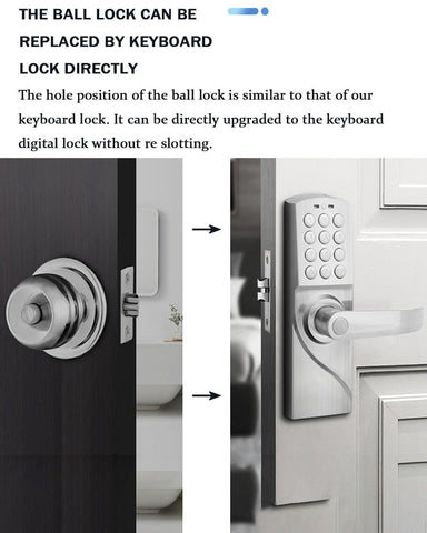 Keyless Entry Door Lock, ROSE MERRY Combination Door Lock, Keypad Door Lock w...