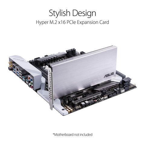 ASUS Hyper M.2 X16 PCIe 4.0 X4 Expansion Card Supports 4 NVMe M.2 (2242/2260/...
