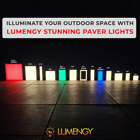 LUMENGY Paver Light 3&#215;6 Inch (2.95 X 5.9), Warm White Glare-Free Illuminati