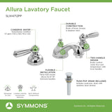 Allura 8 Widespread Two-Handle Low-Flow Bathroom Faucet with Push Pop Drain A...