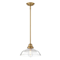 Westinghouse 6132400 Iron Hill Vintage-Style One Light Indoor Pendant, Brushe...