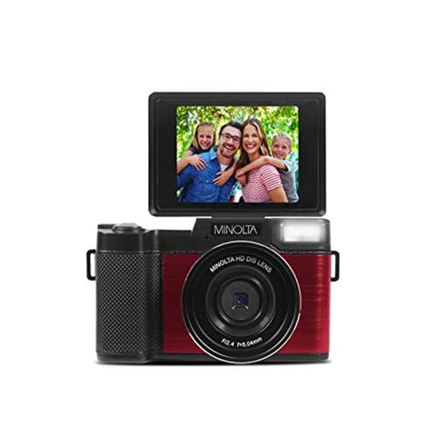 Minolta MND30 30 MP / 2.7K Ultra HD Digital Camera (Red) one size, Red