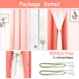 Kinryb Princess Curtains for Girls Bedroom with Sheer Overlay,Double Layer Cu...