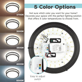 LUXRITE 12 Inch LED Flush Mount Ceiling Light, 5 Color Selectable 2700K | 300...