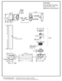 Westbrass 493244H-01 12" & 4" Bath Waste & Overflow Assembly with Tip-Toe Dra...