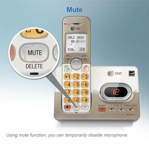 AT&T EL52513 5-Handset Cordless Phone with Answering System 5 Handsets, White