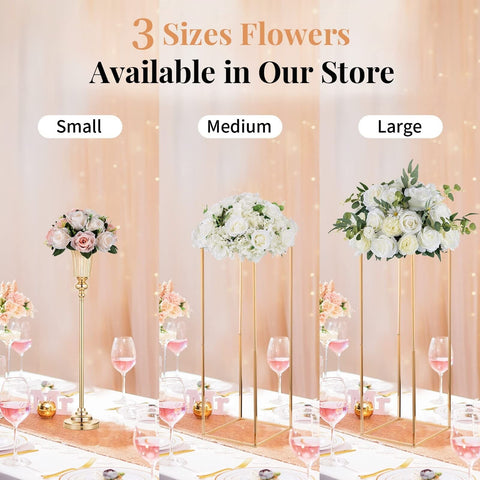 NUPTIO Flower Balls for Wedding Centrepieces - 6 Pcs 9.5in Diameter Artificia...