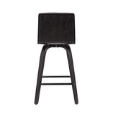 Armen Living Vienna Counter Height Barstool 26" Height, Black/Gray