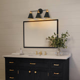 classy leaves Bathroom Light Fixtures, Black Gold 3 Light Vanity Lights Over ...
