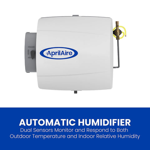 AprilAire 500 12-gal. Whole-House Small Bypass Evaporative Humidifier with Au...