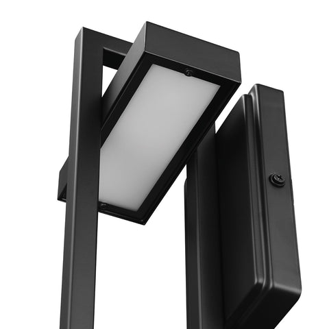 Globe Electric 60000024 12W LED Integrated Outdoor Wall Sconce, Matte Black, ...