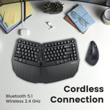 Perixx PERIDUO-813B US, Wireless Ergonomic Compact Keyboard & Vertical Mouse ...