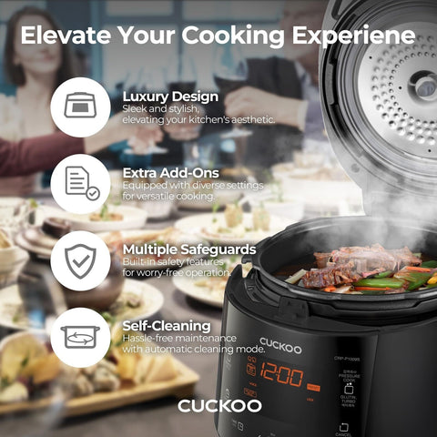 CUCKOO CRP-P0609S | 6-Cup (Uncooked) Pressure Rice Cooker | 12 Menu Options: ...