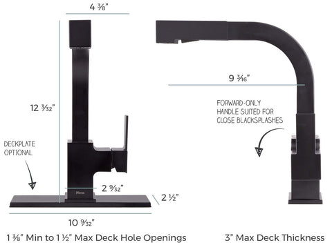 Pfister Arkitek Kitchen Faucet with Pull Out Sprayer, Single Handle, High Arc...