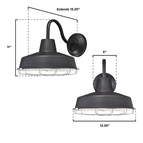Westinghouse 6131300 Academy Vintage-Style One Light Dimmable LED Outdoor Wal...